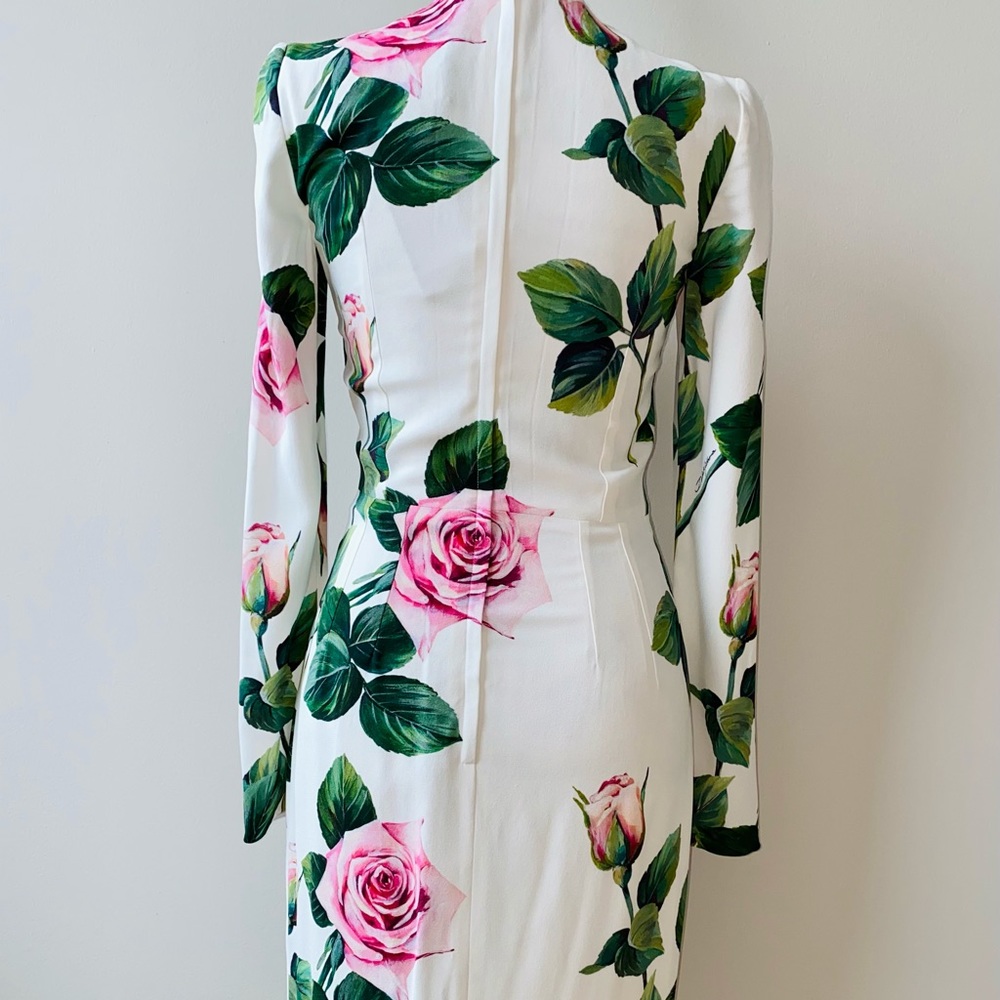 Dolce & Gabbana Tropical Rose Sheath Dress - Picture 8 of 8